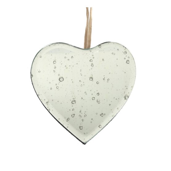 Vintage Mirror Heart Decoration 10cm