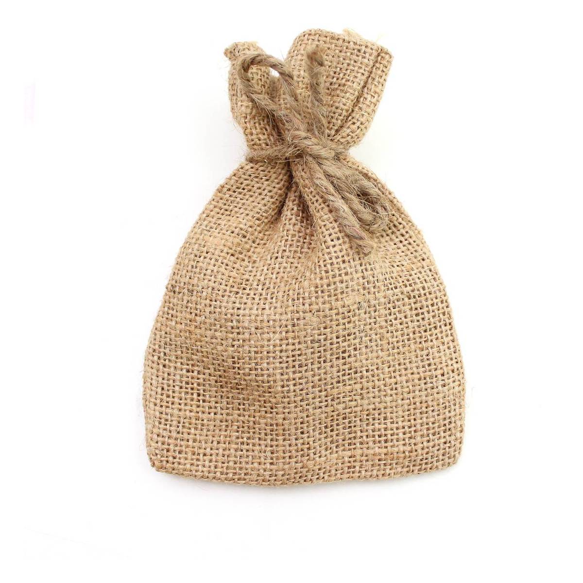 Natural Jute Bags 10 Pack