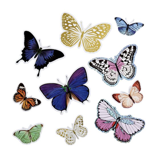 Butterfly Vinyl Sticker Toppers 10 Pieces