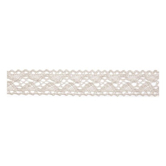 Cream Cotton Lace Wave Ribbon 18mm x 5m
