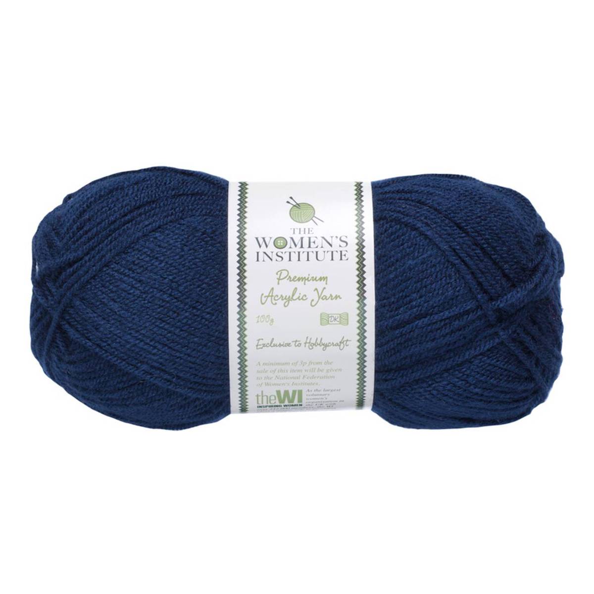 Women's Institute Navy Premium Acrylic Yarn 100g