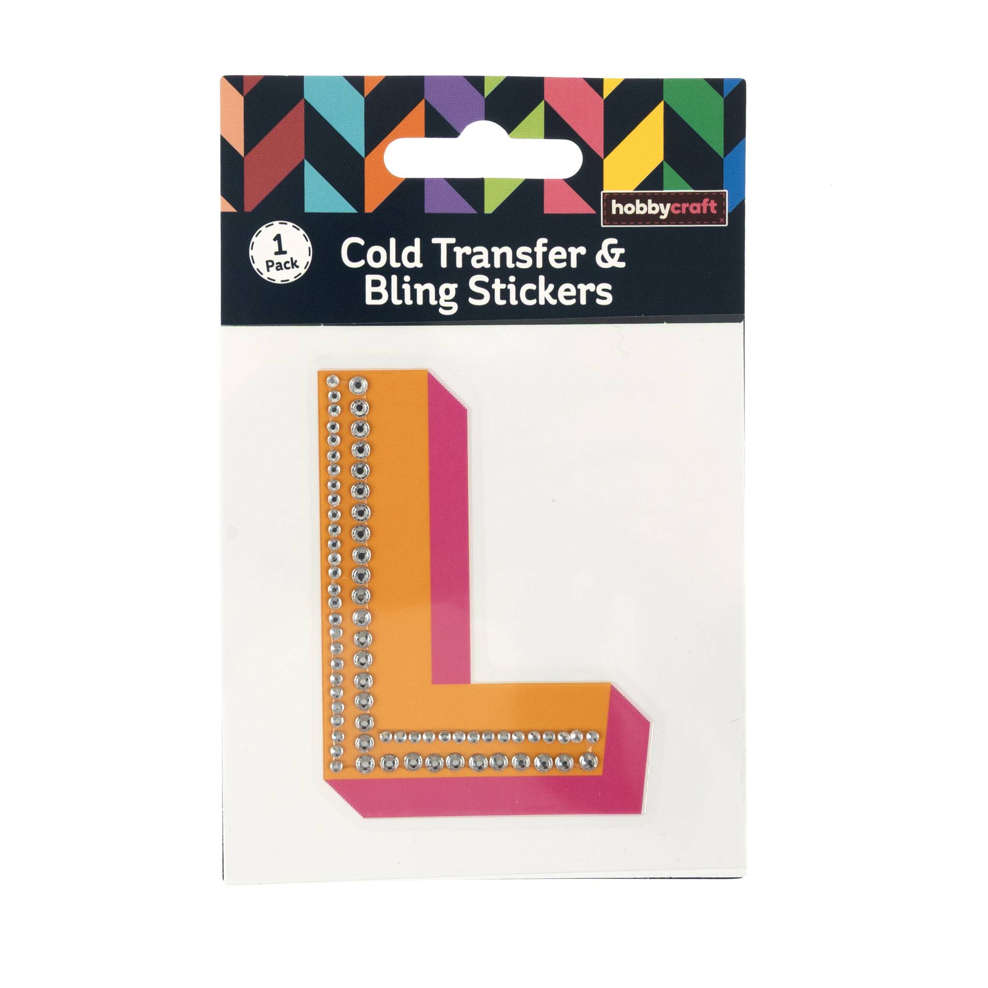 Cold Transfer and Bling Letter L Sticker Set
