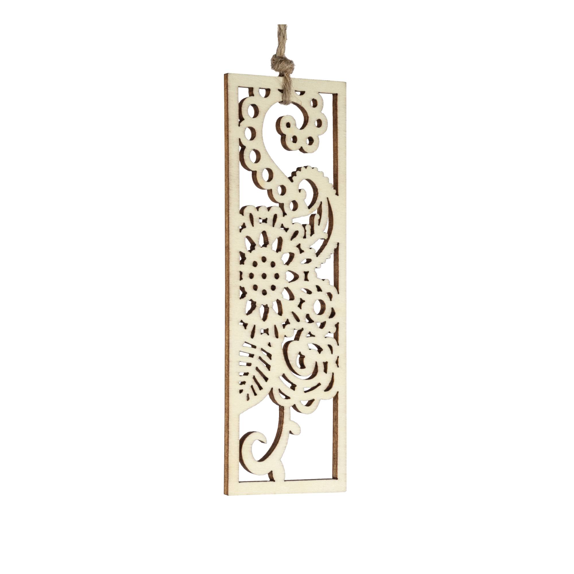 Wooden Filigree Hanging Letter I 12cm