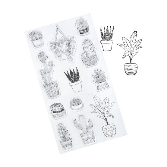 Cacti and Succulents Clear Stamp Set 12 Pack