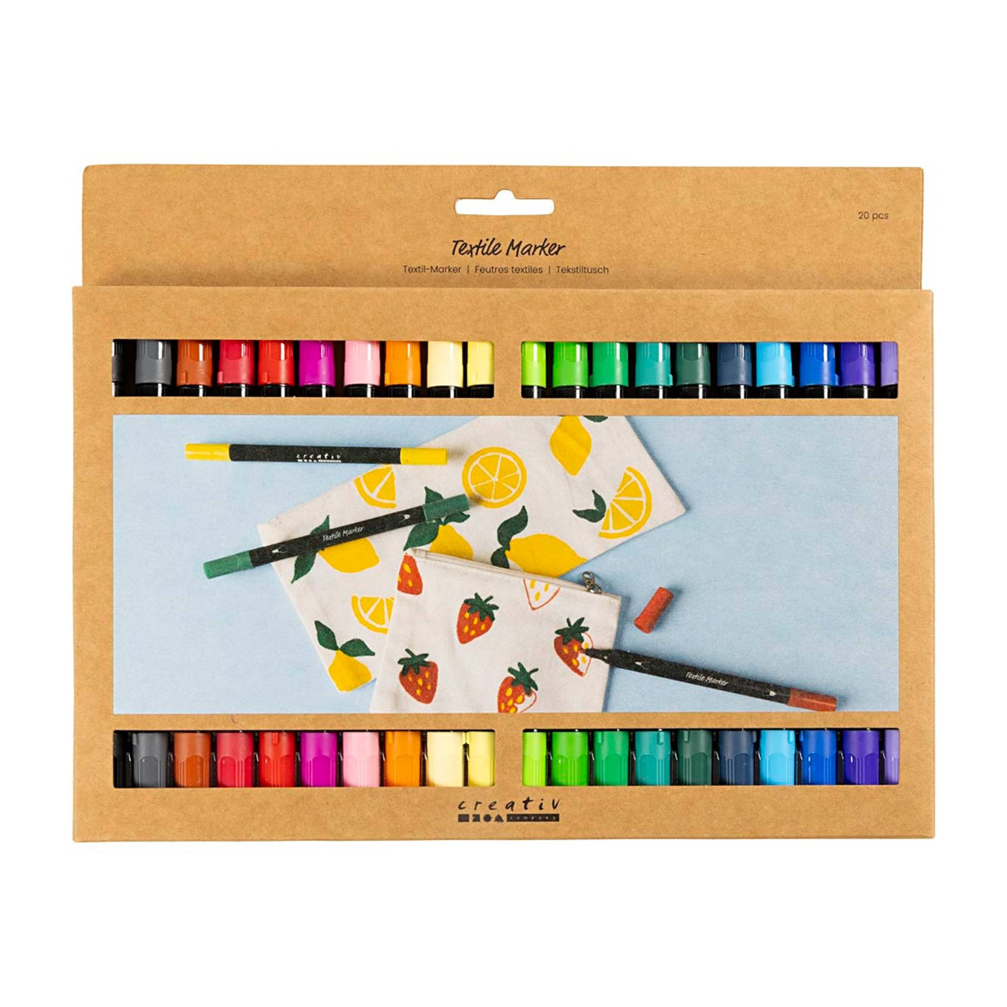 Bright Textile Markers 20 Pack