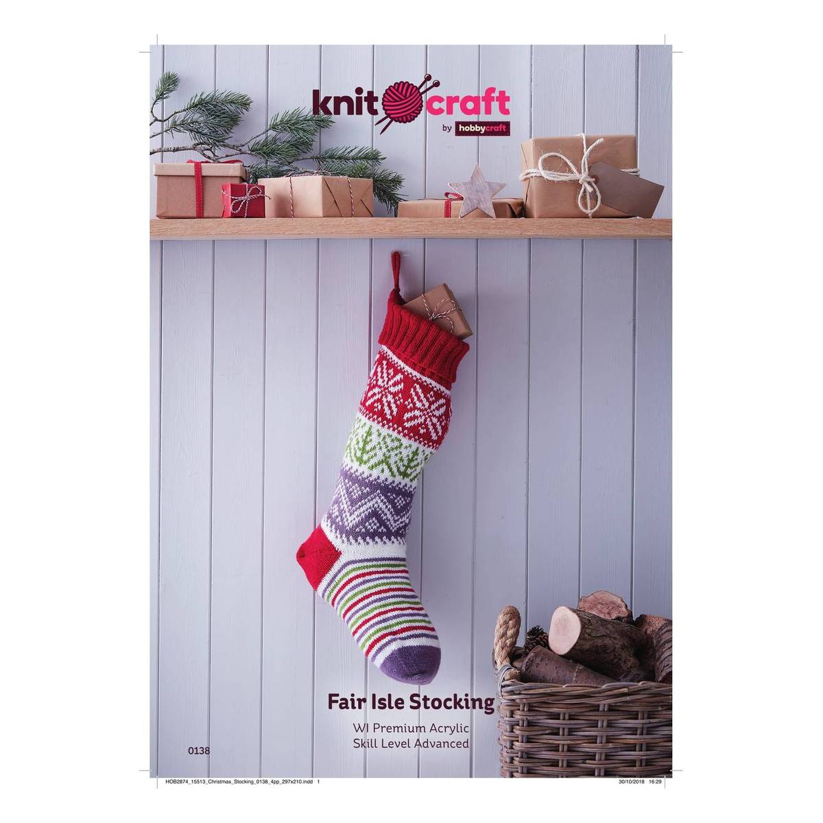 Knitcraft Fair Isle Stocking Digital Pattern 0138