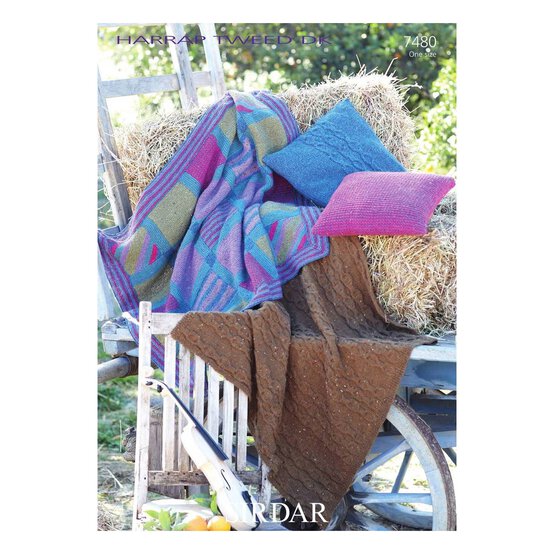 Sirdar Harrap Tweed Throws and Cushions Digital Pattern 7480
