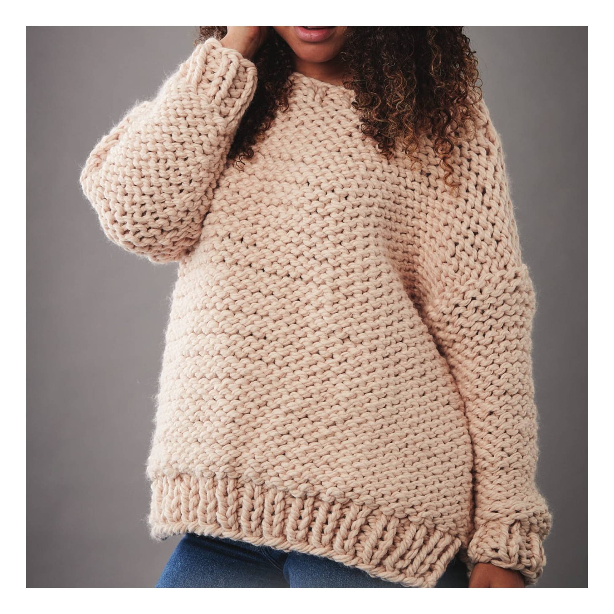 Knitcraft Chunky Trim Jumper Pattern 0199