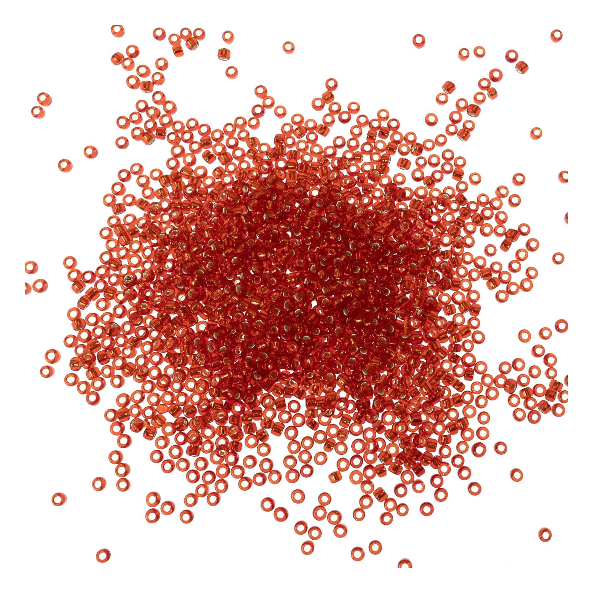 Ruby Silver-Lined Seed Beads 3mm 50g