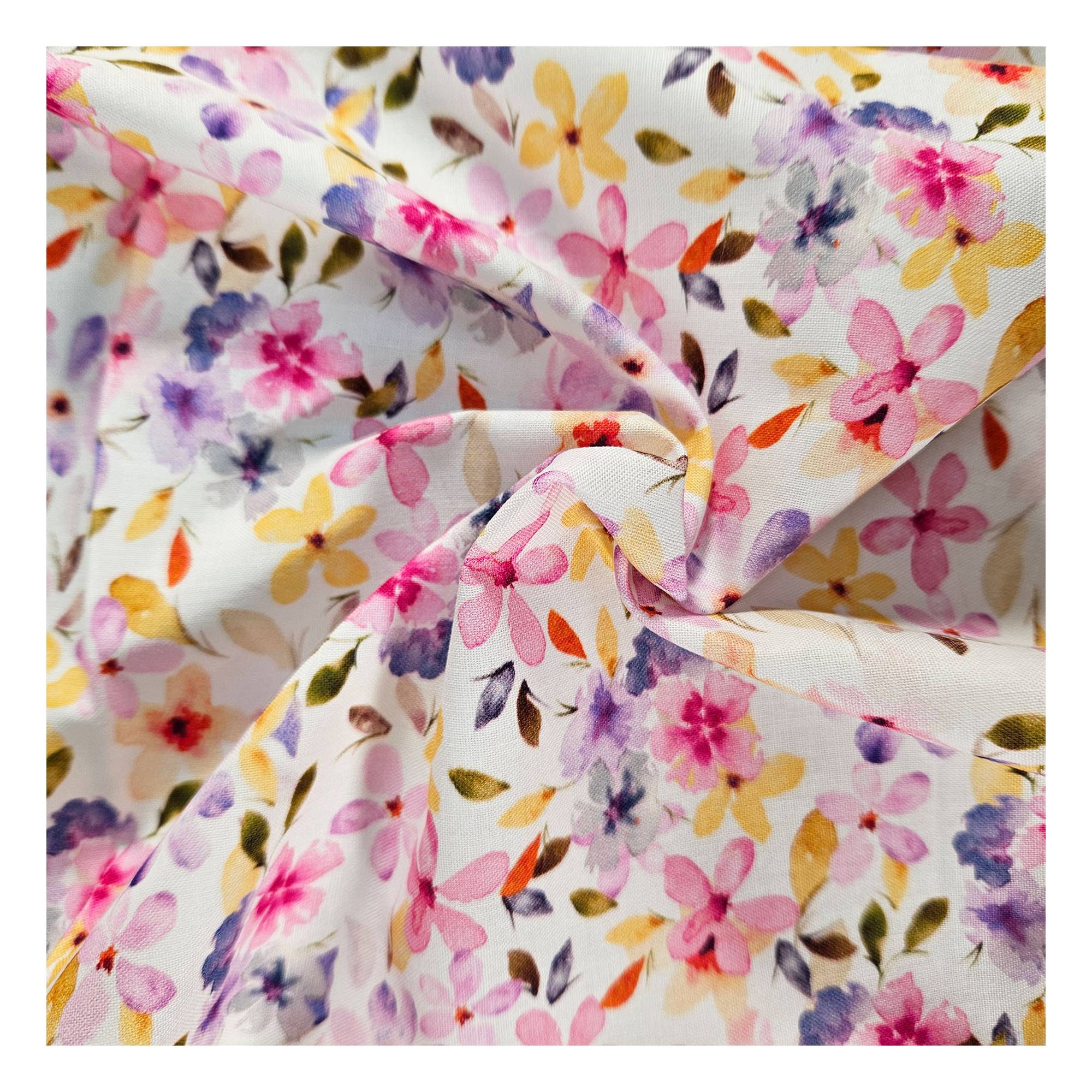 Watercolour Posies Cotton Fabric by the Metre