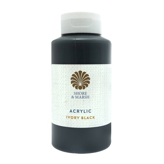 Shore & Marsh Ivory Black Acrylic Paint 500ml
