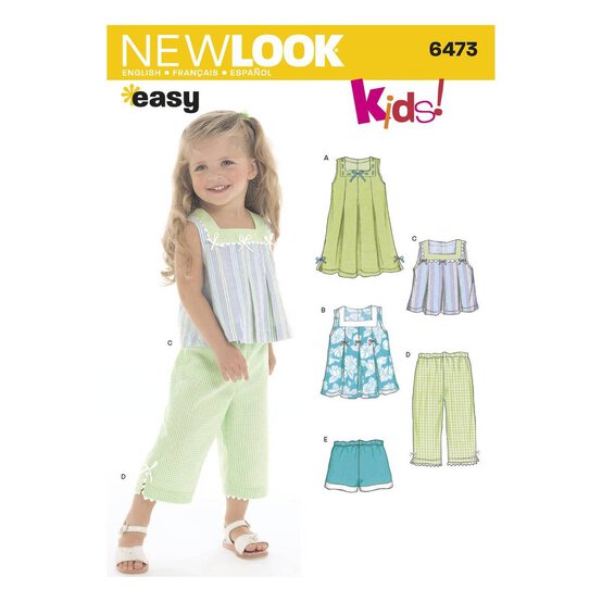 New Look Toddler's Separates Sewing Pattern 6473