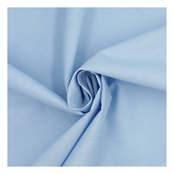 Sky Polycotton Extra Wide Fabric by the Metre