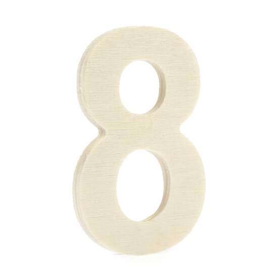 Small Wooden Number 8 6.5cm