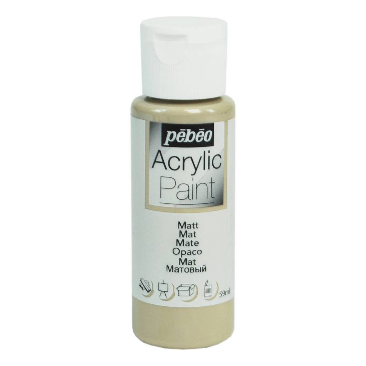 Pebeo Dark Taupe Matt Acrylic Craft Paint 59ml