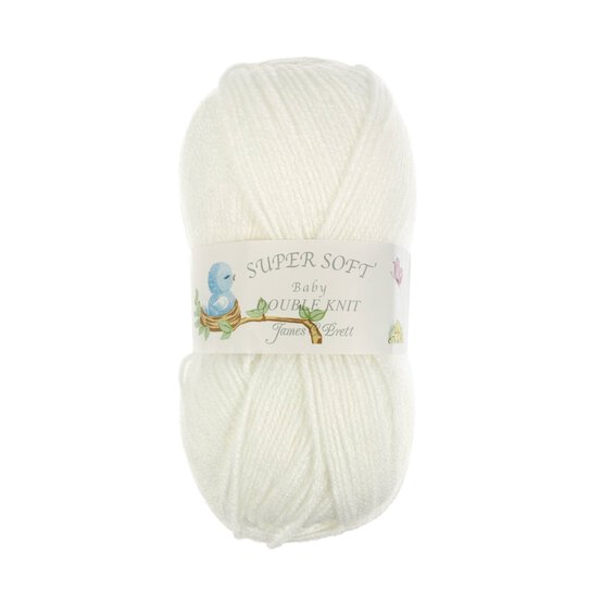 James C Brett White Baby DK Yarn 100g