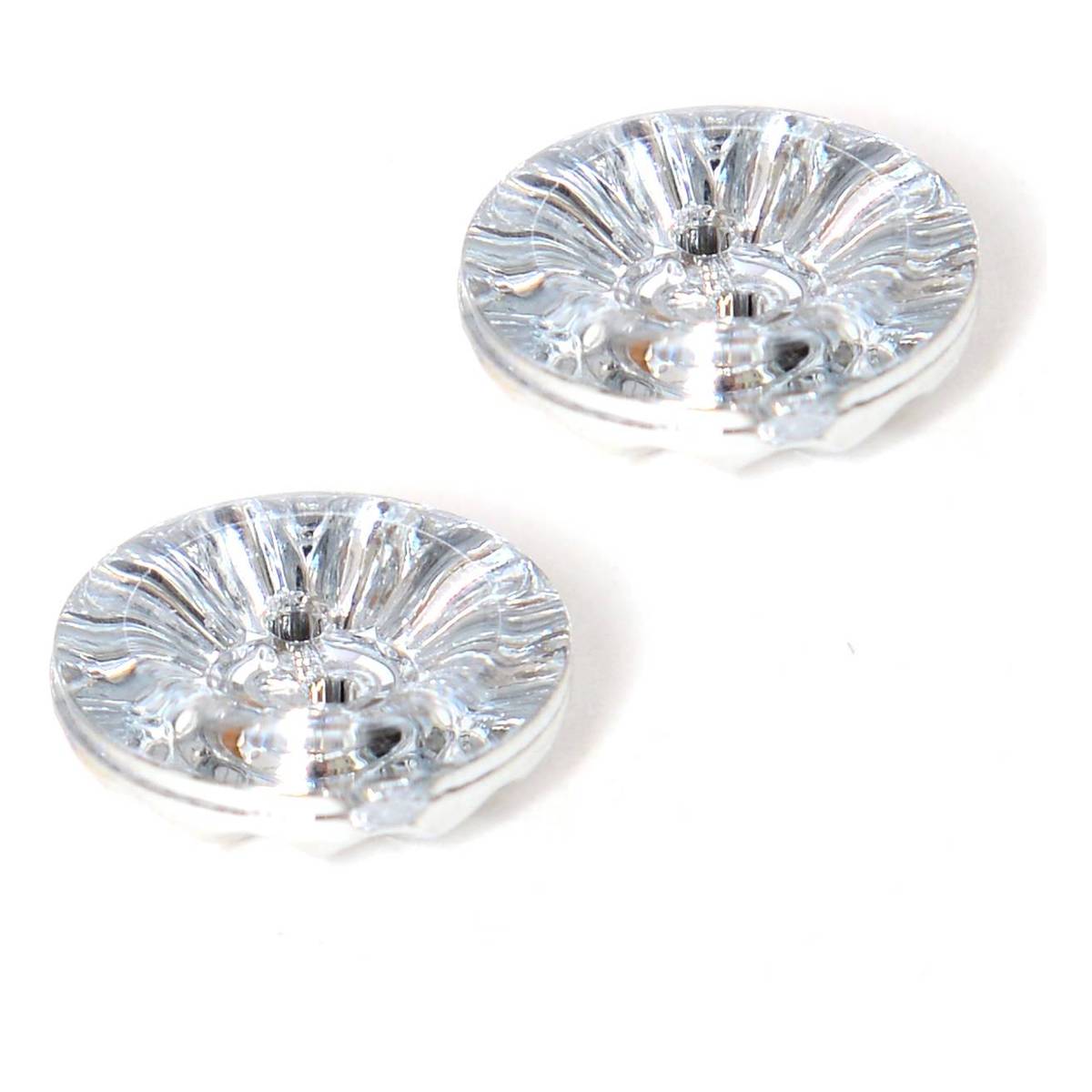 Hemline Clear Novelty Crystal Button 2 Pack