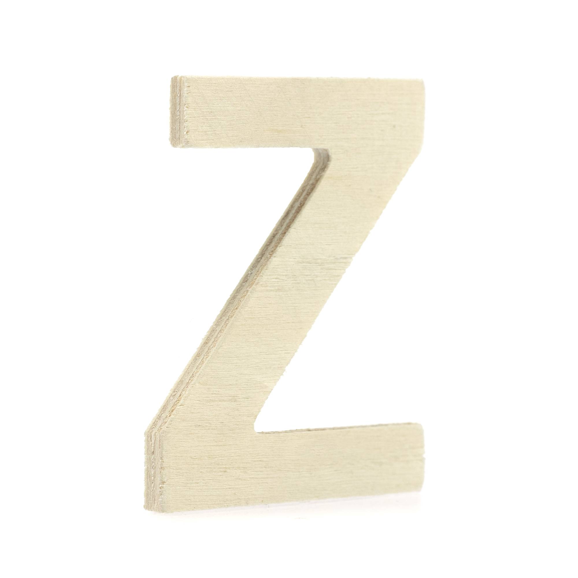 Small Wooden Letter Z 6.5cm