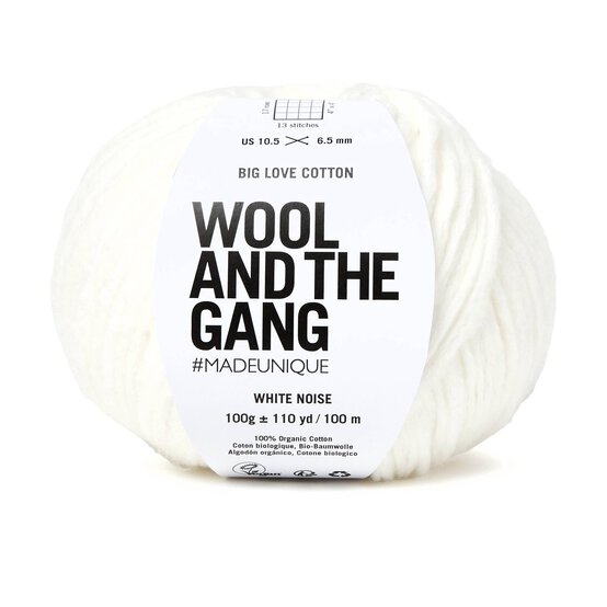 Wool and the Gang White Noise Shiny Happy Cotton 100g