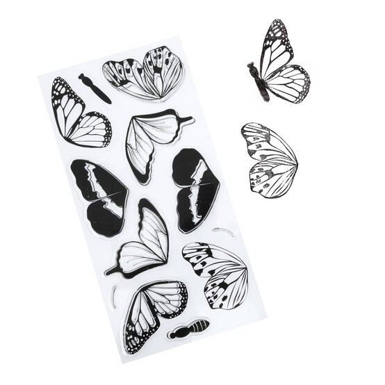 Butterfly Clear Layering Stamp Set 10 Pieces