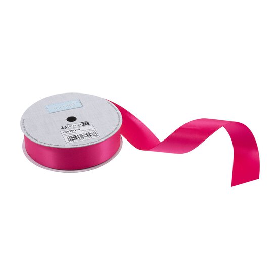 Trimits Shocking Pink Double-Faced Satin Ribbon by the Metre 25mm