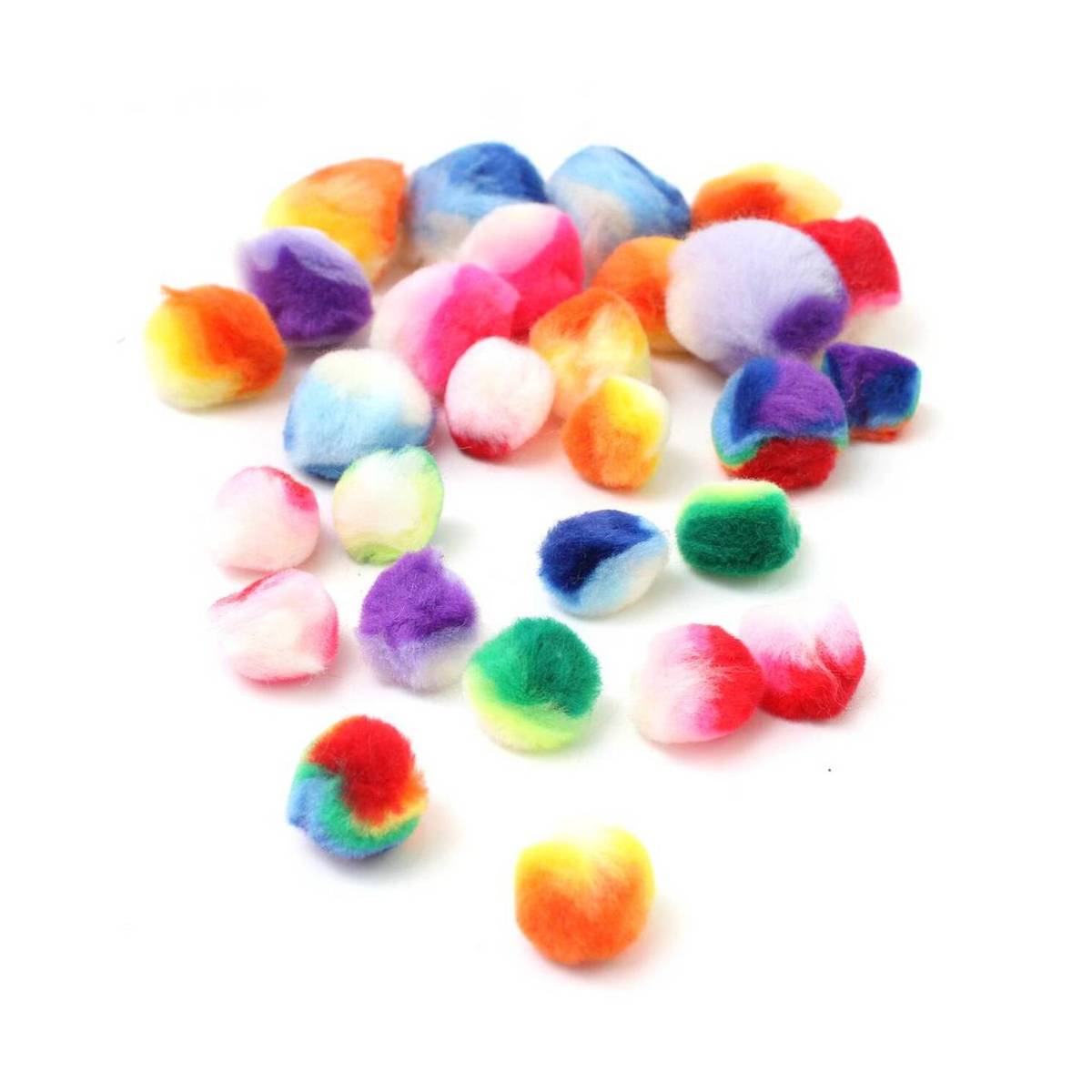 Rainbow Pom Poms 50 Pack
