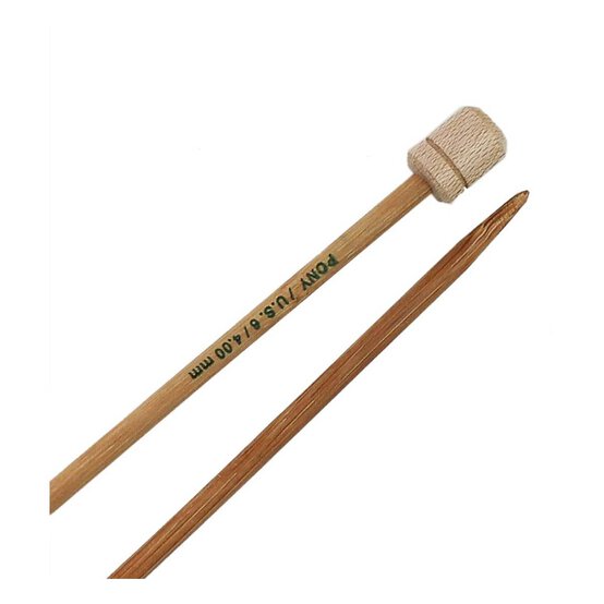 Pony Bamboo Knitting Needles 33cm 4mm