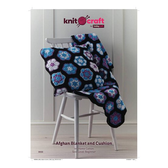 Knitcraft Home Cotton Afghan Blanket and Cushion Digital Pattern 0033