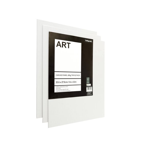 Canvas Panel 35.6cm x 27.9cm 3 Pack