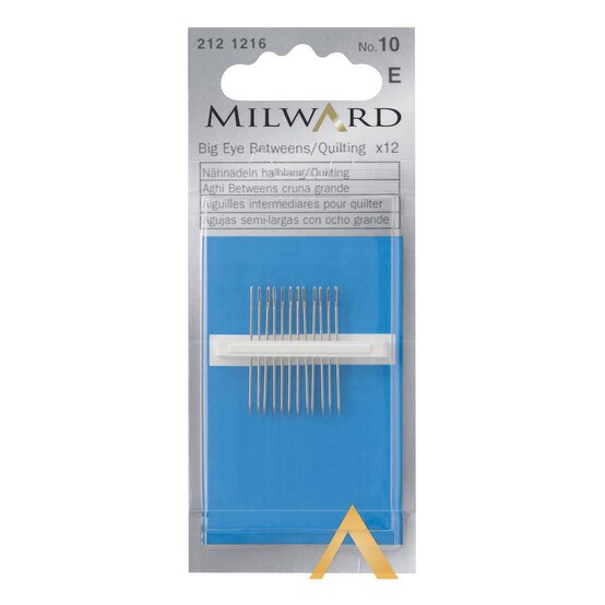 Milward Big Eye Betweens or Quilting Needles 12 Pack