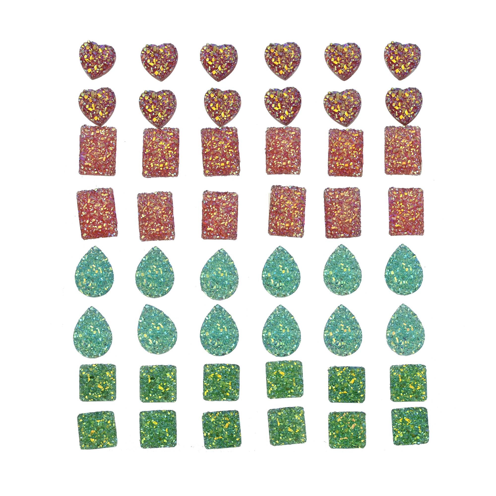 Multicolour Rhinestone Gems 48 Pack