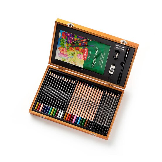 Derwent Academy Art Pencils Wooden Box Set