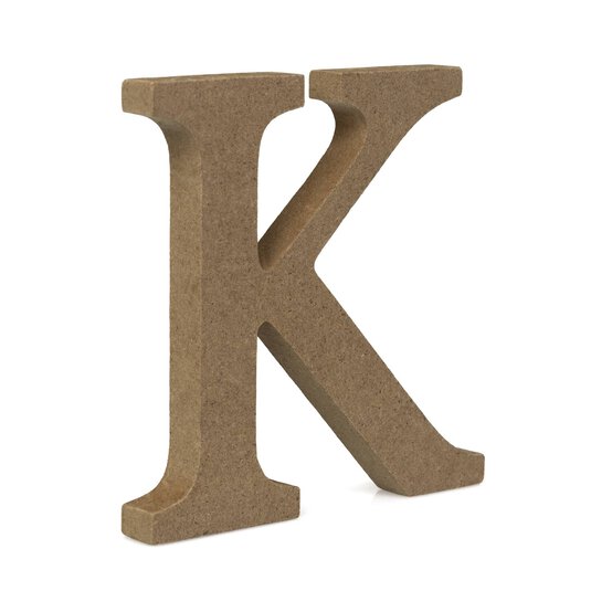 MDF Wooden Letter K 8cm