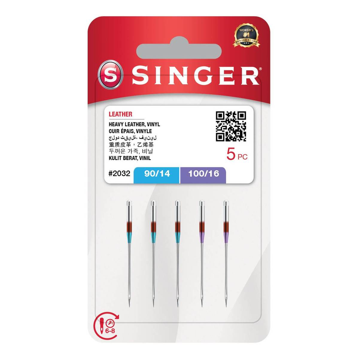 Singer Leather Machine Needles 5 Pack