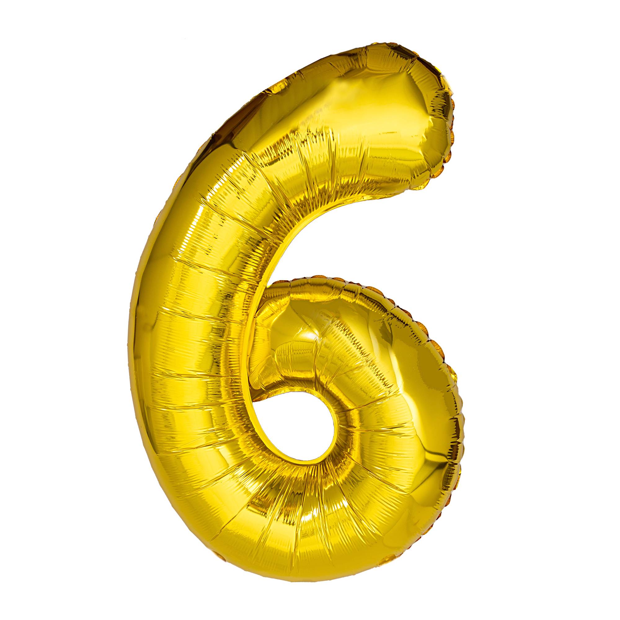 Extra Large Gold Foil Number 6 Balloon