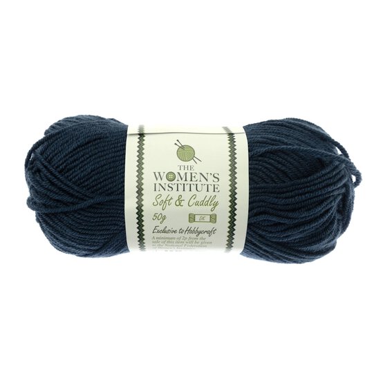 Women's Institute Dark Blue Soft and Cuddly DK Yarn 50g