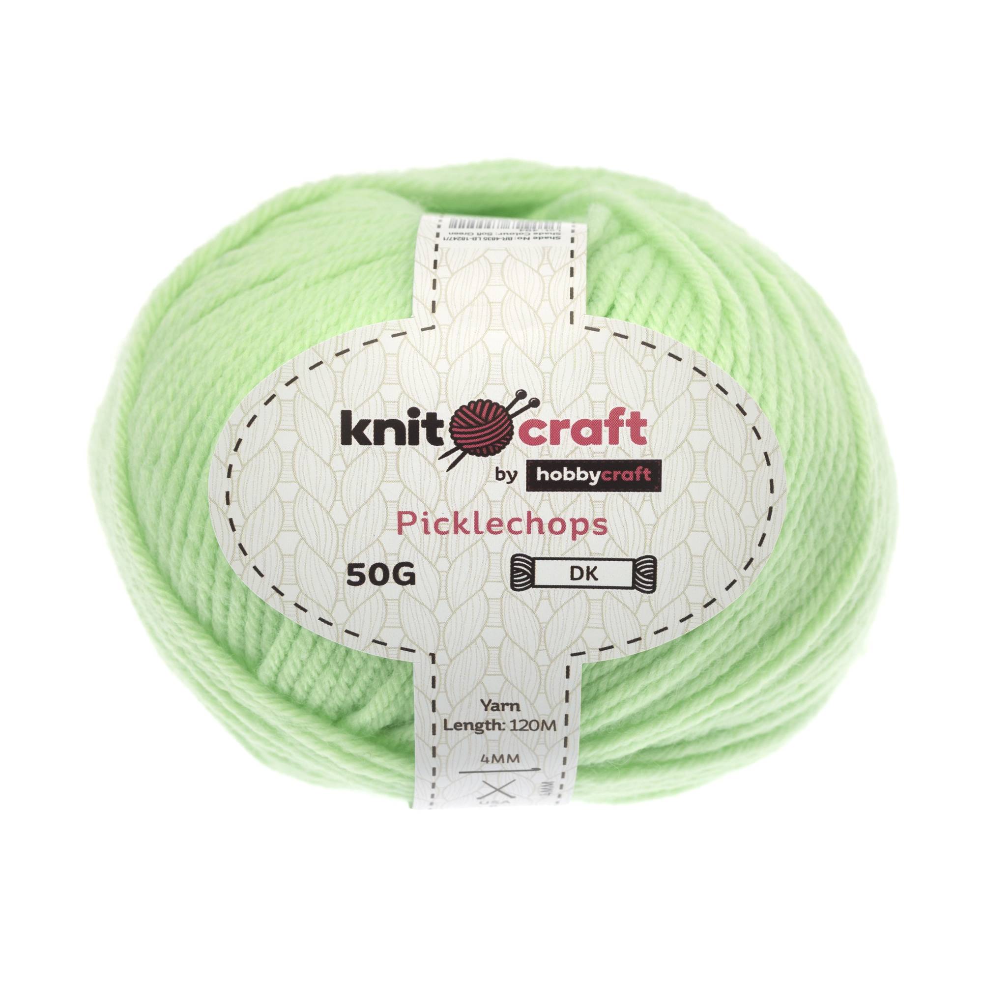 Knitcraft Soft Green Picklechops DK Yarn 50g