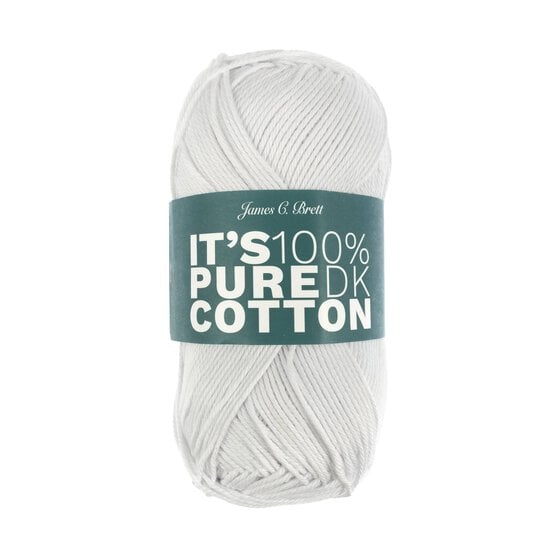 James C Brett White It’s Pure Cotton Yarn 100g