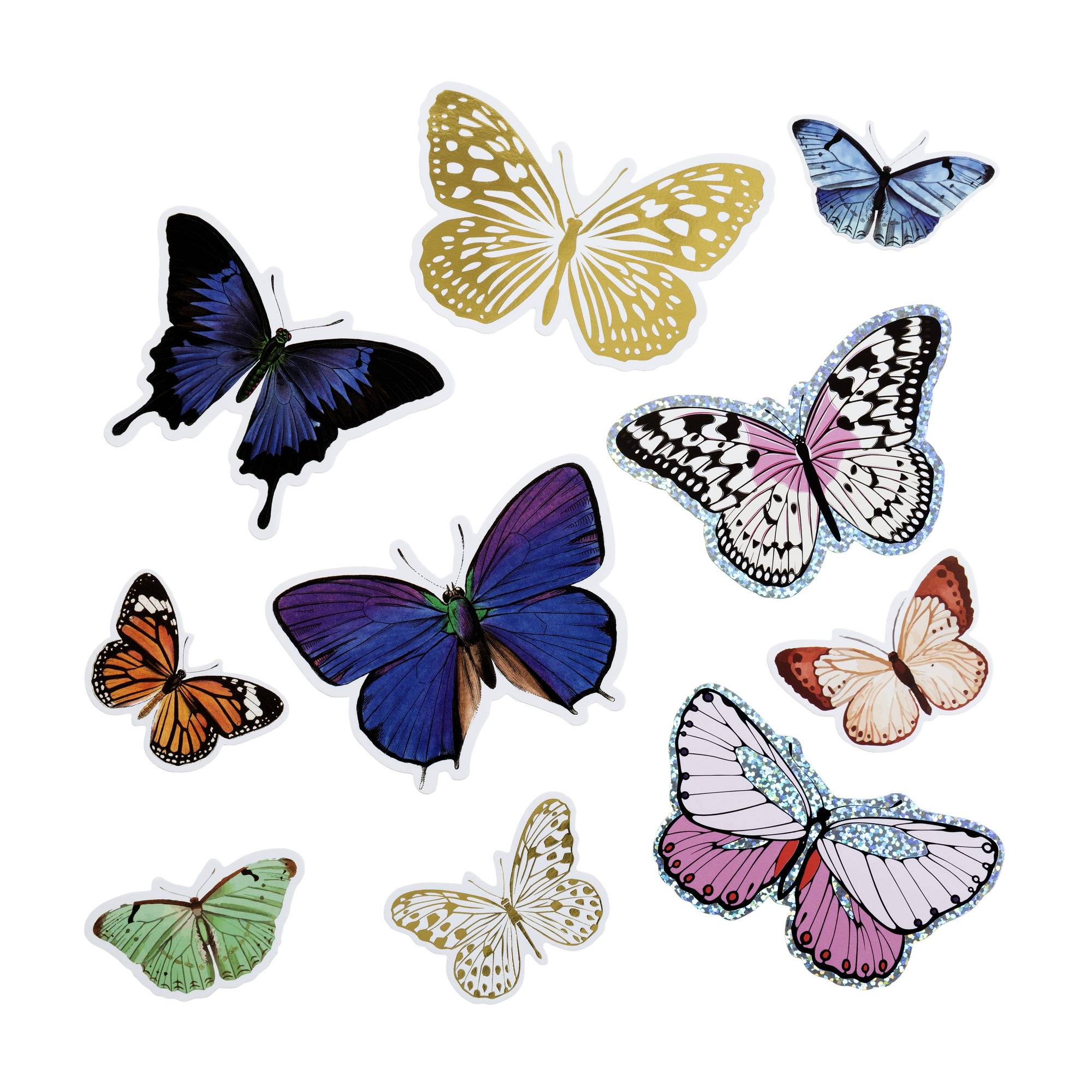 Butterfly Vinyl Sticker Toppers 10 Pieces