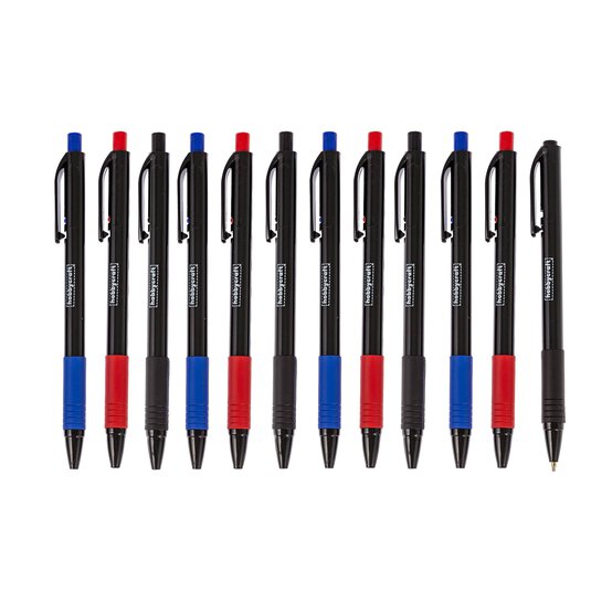 Assorted Medium Tip Ballpoint Pens 12 Pack