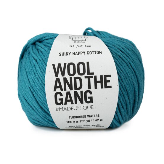Wool and the Gang Turquoise Waters Shiny Happy Cotton 100g