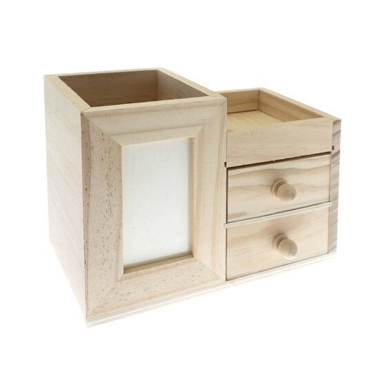 Wooden Desk Caddy 16cm x 11cm x 9cm