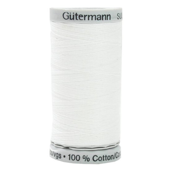 Gutermann White Sulky Cotton Thread 30 Weight 300m (1001)