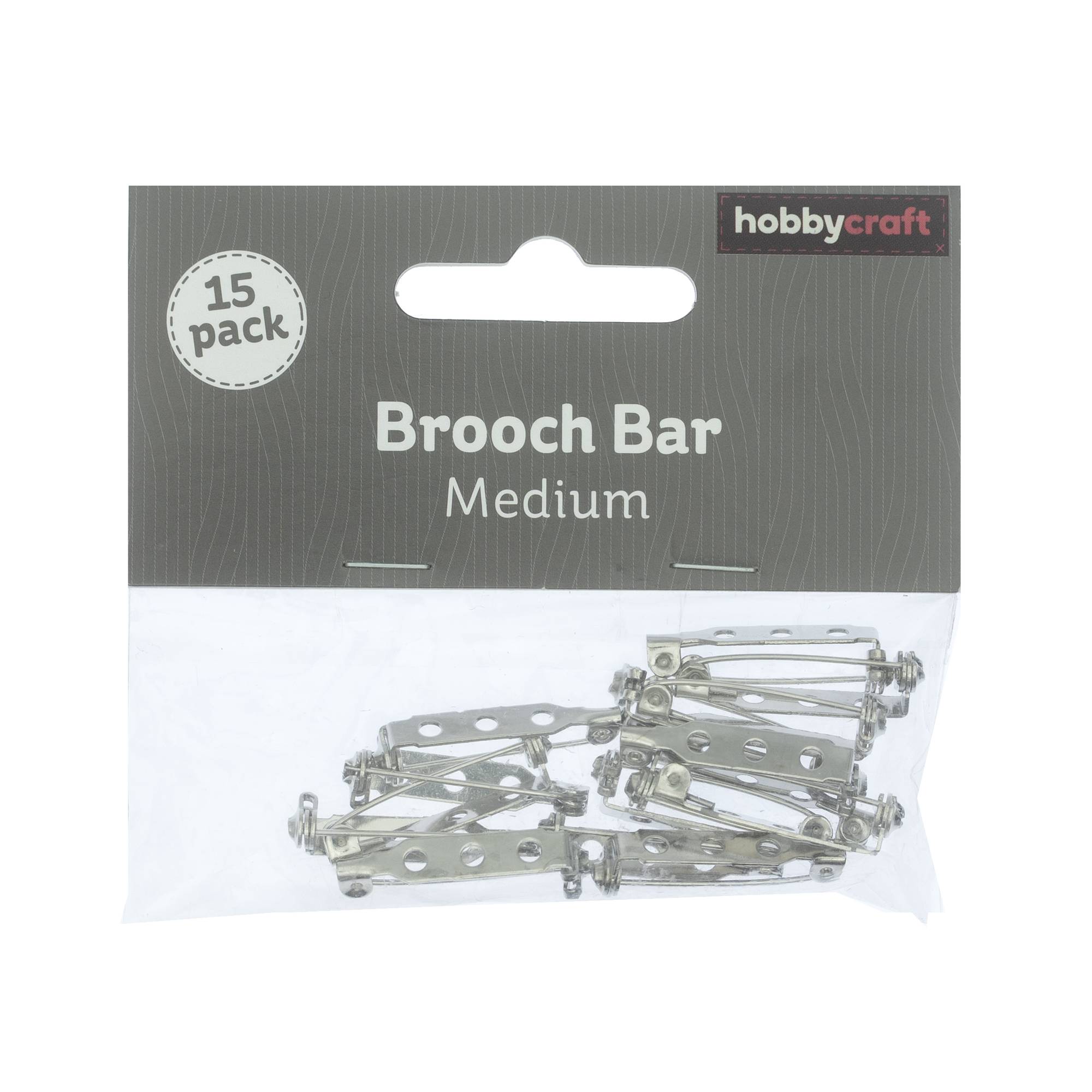 Brooch Bar Findings 25mm 15 Pack