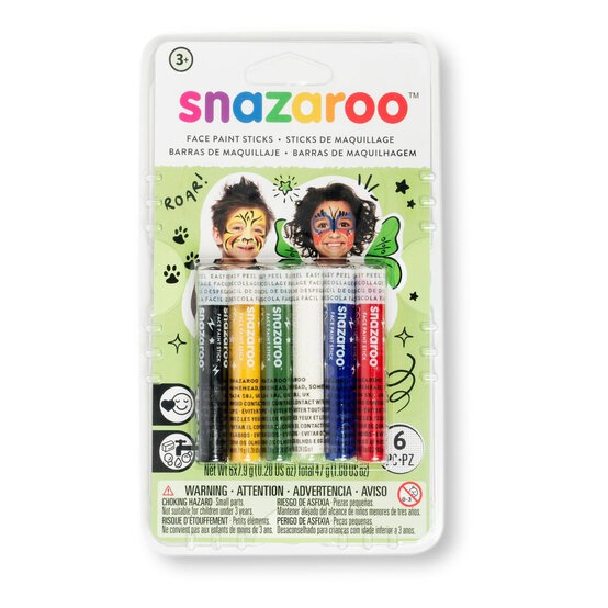 Snazaroo Face Paint Sticks 6 Pack