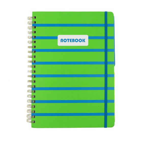 Green Stripe Project Notebook A4