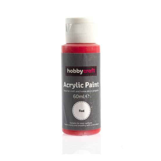 Red Acrylic Craft Paint 60ml