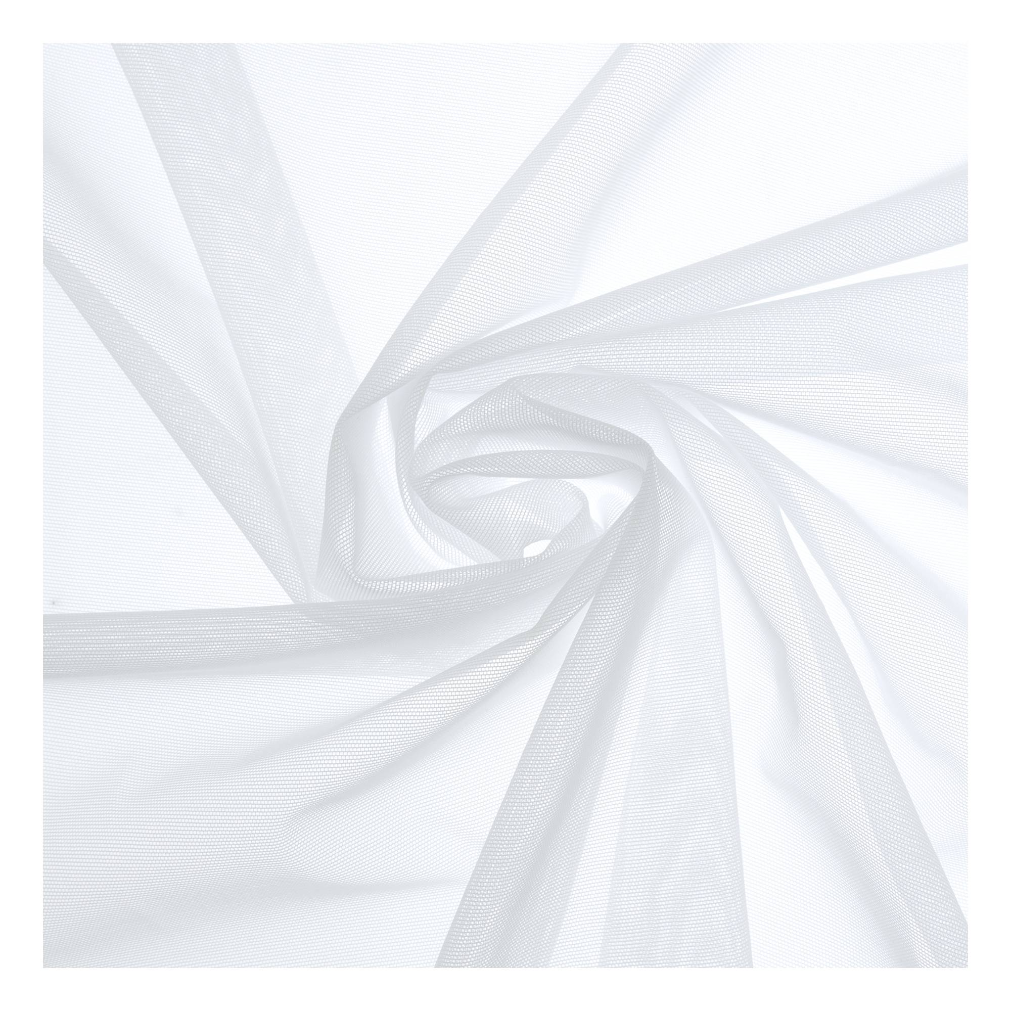 White Spandex Mesh Fabric by the Metre