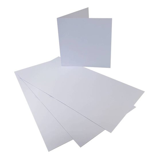 White Greetings Card Pad 6 x 6 Inches 20 Sheets