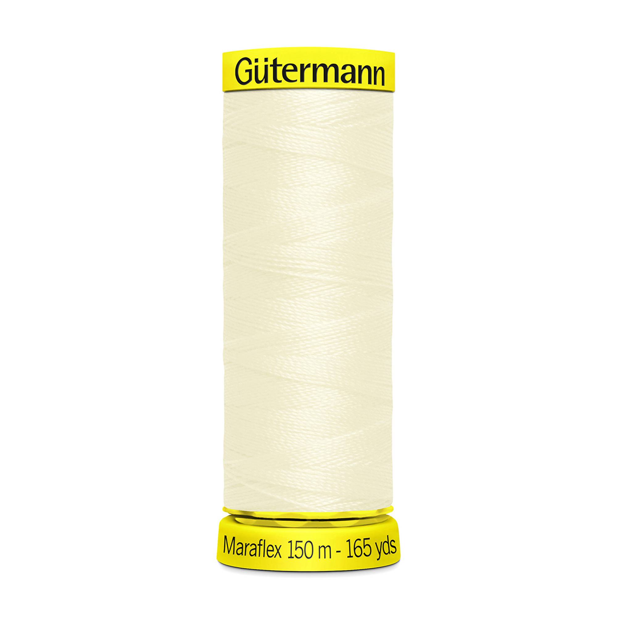 Gutermann Cream Maraflex Stretchy Sewing Thread 150m (1)
